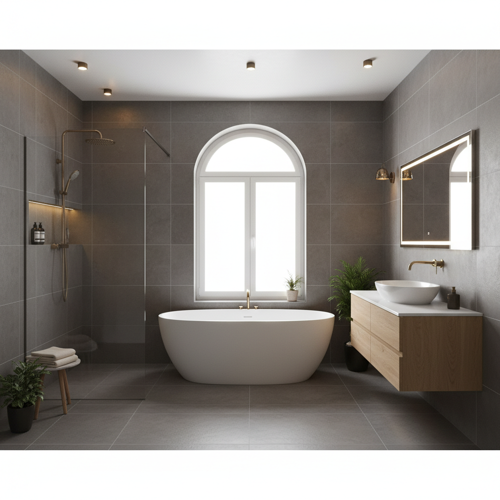 Proyecto de reforma de baño con materiales de alta calidad